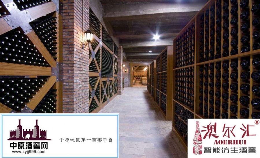 中原酒窖网濮阳实木酒架工厂别墅酒窖工程设计