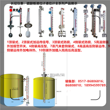 乙烯磁翻板液位计