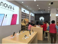 华为手机柜台3.5款竞争激烈 设计手机卖店效果图服务商