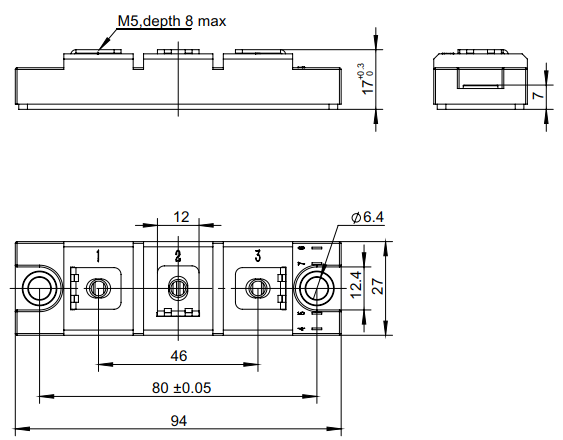 680A100VMOSģװμߴ