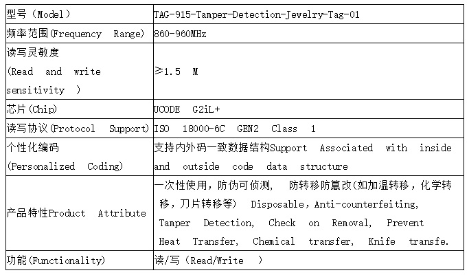 RFID珠宝标签