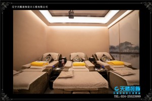  沈阳美容院装修设计，美容SPA会所装修设计，养生馆装修设计，水疗馆装修设计选择辽宁天赐装饰工程有限公司，专业工装装修设计。欢迎来电咨询。免费设计，30天交工，办理消防手续，视频化管理，工程终身维修，售后48小时到达现场。放心工程，无后顾之忧。因为专注，所以专业。