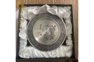 供应师恩似海纯锡摆盘，教师节纪念品，荣休留念品图3