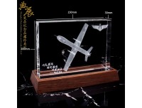 航空公司成立周年晚会庆典礼品，邢台制作商场建成典礼水晶纪念品