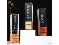 内雕水晶奖杯制作，运动会个性化赛事奖杯，唐山奖杯供应商