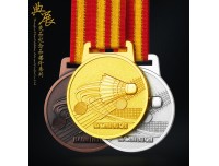 九江职工羽毛球奖牌，金属电镀奖牌奖章