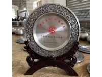 梅兰竹菊纯锡摆件价格，工会光荣退休留念，德阳纯锡授权颁奖奖牌