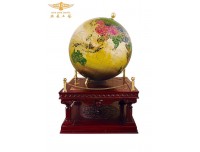 球径1米大型纯铜地球仪摆件，企业上市乔迁纪念品制作工厂