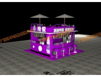 宜宾美食街售卖屋 景区美食餐饮摊亭 广场小吃售卖亭