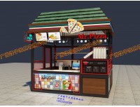 广场商品贩卖亭 游乐园卡通餐饮花车 景区移动售卖屋