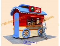 青岛步行街售卖亭 广场移动餐饮摊亭 美食街售货车