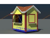 莱芜美食街售卖屋 景区卡通售票亭 广场移动售卖花车摊亭