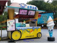 美食街移动小卖部 广场咖啡餐饮花车 商业街售卖亭